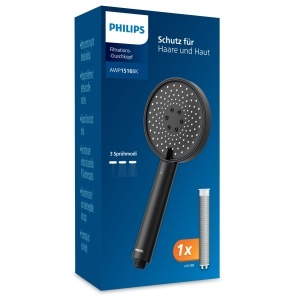 Cap de dus cu filtru Philips 3 moduri de pulverizare negru capacitate filtru 1 luna
