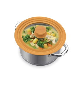 Capac universal Tescoma UNICOVER pentru oale si tigai, 20-24 cm, sticla si silicon - Img 3