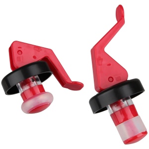 Capace pentru sticle Fackelmann 49569, 2 unitati, plastic, rosunegru