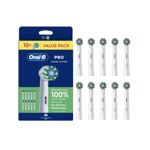 Capete de perie electrica Oral-B Pro CrossAction, 10 bucati, filamente X-forma