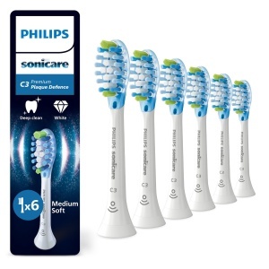 Capete de periuta de dinti Philips Sonicare C3 Premium Plaque Defence, Alb, 6 bucati, HX904687