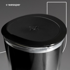 Carafa cu filtru de apa din sticla Wessper, 1 litru, carafa de apa cu filtru de apa cu micro disc, carafa de sticla cu capac, pentru apa filtrata si bauturi reci, fara BPA - negru - Img 4