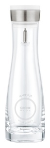 Carafa din Sticla GROHE Blue 1.0L cu Capac din Otel Inoxidabil si Filtru Integrat