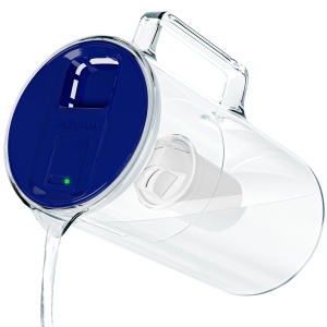 Carafa filtrare apa Wessper D2 BOROSILICATE FutureFlow, 3 L, sticla, albastra