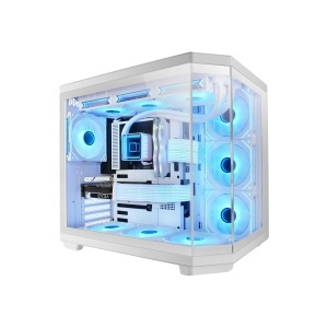 Carcasa Gaming Mars Gaming MC-3TCORE, Alb, Cu Geam Triplu, Suport Racire