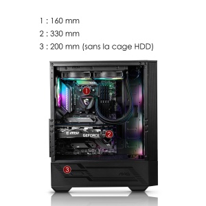 Carcasa Mid-Tower ATX MSI MAG Forge 110R, 2x USB 3.0, 1x Ventilator A-RGB, Negru - Img 2