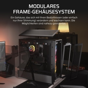 Carcasa PC Corsair Frame 4000D RS ARGB Modulara Mid-Tower ATX, Negru - Img 3