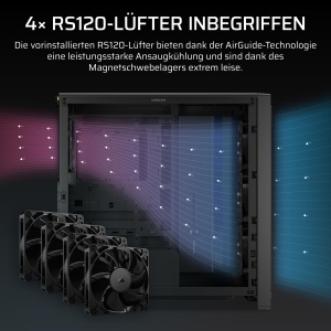 Carcasa PC Corsair Frame 4000X RS, Neagra, cu iluminare ARGB - Img 5