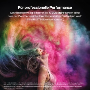 Card de memorie SanDisk Extreme PRO SD UHS-II, 256 GB, viteza citire 310 MBs, viteza scriere 304 MBs - Img 2