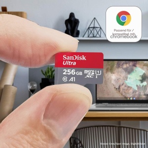 Card microSD SanDisk Ultra 64 GB UHS-I pentru Chromebook, A1, Class 10 - Img 5
