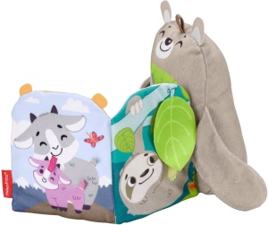 Carte de activitati pentru bebelusi Fisher-Price GJD37, 5 pagini, cu plus si oglinjoara - Img 4