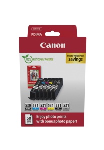 Cartuse de imprimanta Canon PGI-530CLI-531, set 6 culori, compatibil PIXMA TS8750