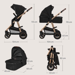 Carucior 2 in 1 LIONELO Amber cu husa si accesorii, pentru nou-nascuti si copii pana la 22 kg - Img 9