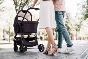Carucior 3 in 1 BabyGo Styles - Sport, Landou si Scaun Auto - Rosa - Img 7