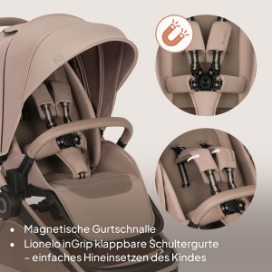 Carucior 3 in 1 Lionelo Freya cu landou, scaun sport si scaun auto i-Size - Img 9