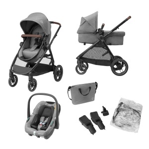 Carucior 3 in 1 Maxi-Cosi Zelia S, Compact, 0-4 ani, Culoare Gri
