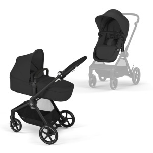 Carucior Cybex EOS 2-in-1 Moon Black Sistem de calatorie pentru copii 0-4 ani