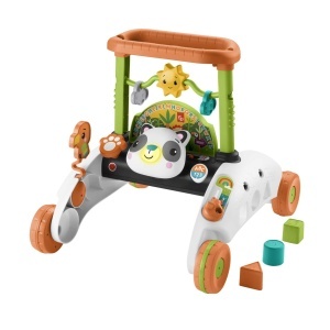 Carucior de invatare Fisher-Price Panda, interactiv, 3 niveluri de joc
