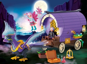 Carucior de jucarie PLAYMOBIL Adventures of Ayuma 71031 cu Phoenix si zane mobile - Img 2