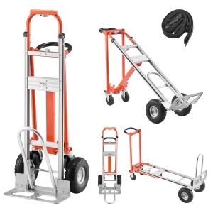 Carucior de transport VEVOR 4-in-1, 453,6 kg capacitate, din aluminiu