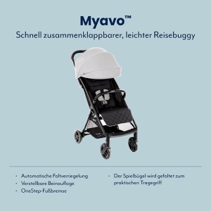 Carucior Graco Myavo, compact, gri, pentru copii de la nastere pana la 4 ani - Img 2