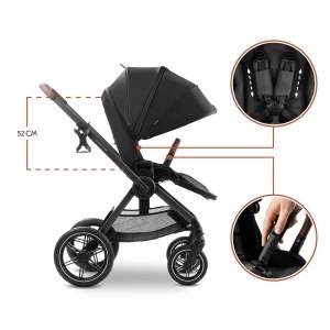 Carucior Hauck Comfort N Care Black 22 kg Roti All-Terrain Protectie UV50 - Img 5