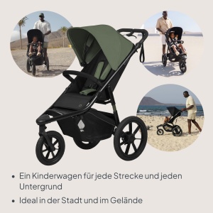 Carucior Jogging Lionelo Azura cu Roti de Aer, Capacitate 22 kg, Ajustabil - Img 2