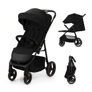 Carucior Kinderkraft TRIG 3, 25 kg, cu sistem de pliere, negru