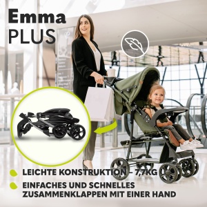 Carucior LIONELO Emma Plus pentru copii pana la 15 kg, cu sistem de inclinare si accesoriu - Img 7