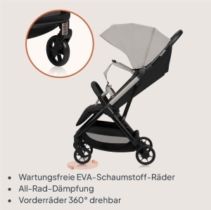 Carucior Lionelo Julie Air, 22 kg, 7.5 kg, pliabil, cu protectie UV - Img 4