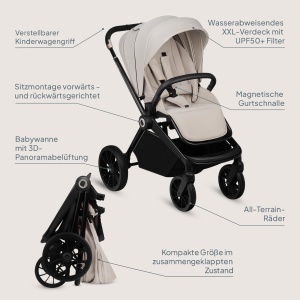 Carucior Lionelo Mika Plus pentru copii 6-48 luni, 22 kg, pliabil - Img 12