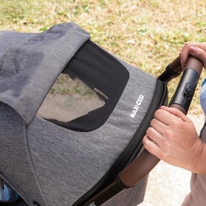 Carucior Maxi-Cosi Eva3, 0-4 ani, 0-22 kg, carucior pentru copii, usor si compact, pozitie de culcare plata, 3 pozitii de culcare, pliabil automat cu 1 mana, curea de transport, Select Gri - Img 11