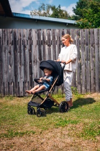 Carucior MoMi ESTELLE DAKAR pentru copii de la 6 luni, 22 kg, roz, pliabil - Img 11