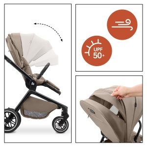 Carucior multifunctional hauck Move N Care, cu adaptor pentru scaun auto, culoare mocha - Img 7