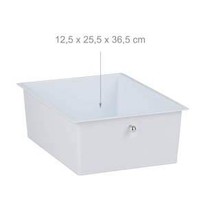 Carucior pentru baie Relaxdays cu 3 sertare, metal si plastic, 60x33x39 cm, argintiu - Img 5