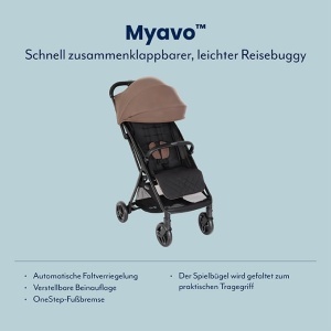 Carucior pentru copii Graco Myavo, usor, pliabil, culoare maro - Img 2