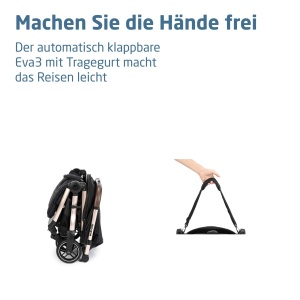 Carucior pentru copii Maxi-Cosi Eva3, 0-4 ani, 0-22 kg, usor si compact, negru - Img 3