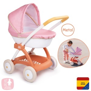 Carucior pentru papusi Smoby Baby Nurse, 42 cm, cadru metalic, inaltime maner 58 cm - Img 2