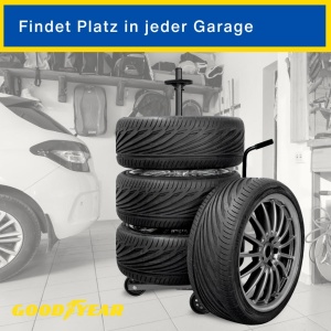 Carucior pentru Roti Goodyear, pentru 4 Roti, Capacitate 100 kg, cu Husa de Protectie - Img 3