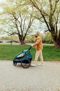 Carucior si bicicleta pentru copii hauck Dryk Duo 2in1, 2 locuri, gri - Img 3