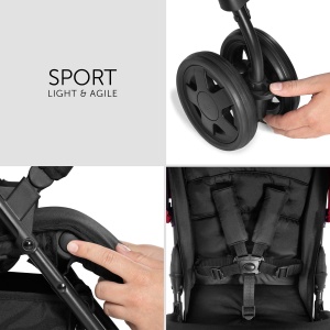 Carucior Sport hauck cu greutate de 5,9 kg, pliabil rapid, culoare Rosu - Img 6
