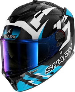 Casca motocicleta SHARK Spartan GT Pro Carbon, alb-albastru, marimea S