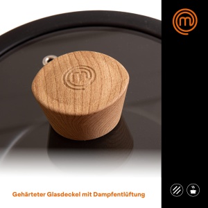 Caserola cu capac MasterChef, 20cm, antiaderenta, aluminiu, pentru toate plitele - Img 8