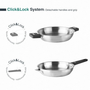 Caserola din inox Lacor 56720, 1L, 20cm, inductie si cuptor - Img 4