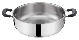 Caserola din otel inoxidabil Lagostina Pratica, 24 cm, cu manere din silicon