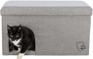 Caserola pentru pisici TRIXIE Kimy, 72 x 40 x 40 cm, culoare gri deschis - Img 2