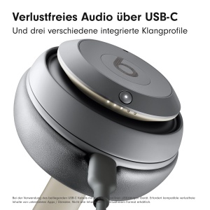 Casti audio Beats Studio Pro, Bluetooth, Noise Cancelling, Sandgrau - Img 6