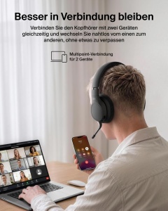 Casti audio Belkin SoundForm Adapt, wireless, cu microfon, negru - Img 6