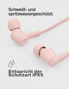 Casti audio Belkin SoundForm cu microfon, USB-C, impermeabile, roz - Img 4