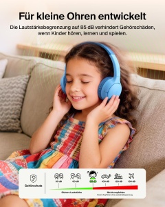 Casti audio Belkin SoundForm Mini 2, Bluetooth, 55h autonomie, protectie auz, albastru - Img 3